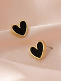 Noire Heart Studs
