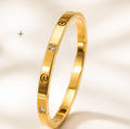 Luxury Love Bangle 18KT Gold Plated 316L Steel by Hiranyavarna